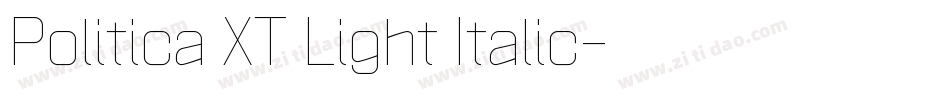 Politica XT Light Italic字体转换